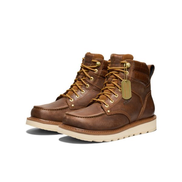 Men's Cincinnati 6 Boot (Soft Toe) x Noon Goons | Leather Brown/Off White