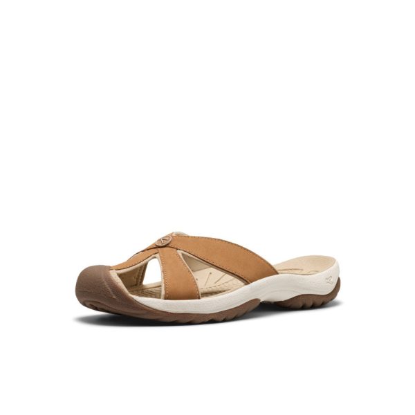 Women's Bali Leather Slide Sandal | Chipmunk/Birch