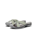 Women's Bali Leather Slide Sandal | Lily Pad/Steel Grey