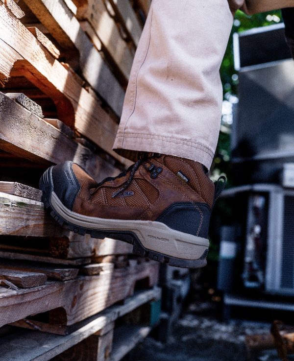 Men's Skokie Waterproof Work Boot (Carbon Toe) | Dark Earth/Black